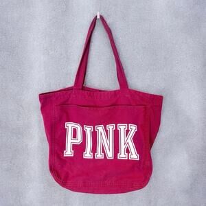 PINK Victoria’s Secret Y2K Logo Zip Closure Tote Bag